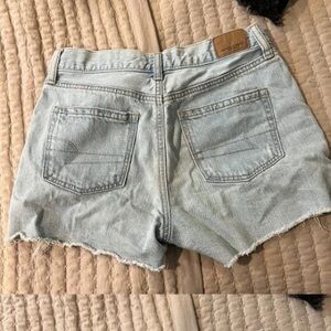 Light wash denim shorts
